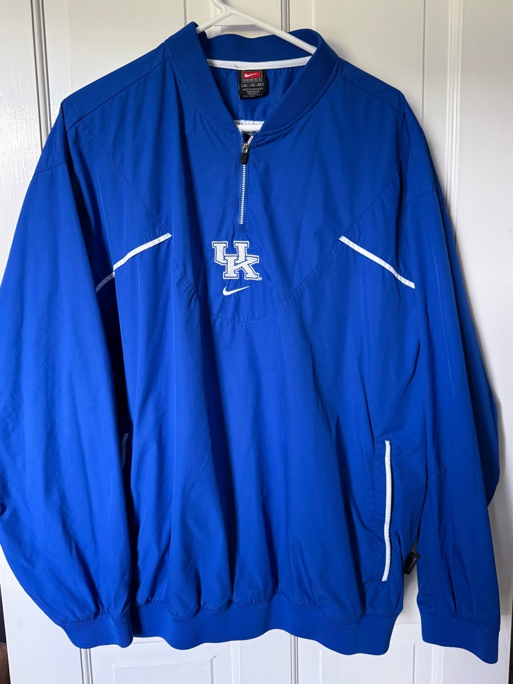 Nike Blue Uni Kentucky Wildcats 3/4 Zip Size XL - Measurements in Pictures